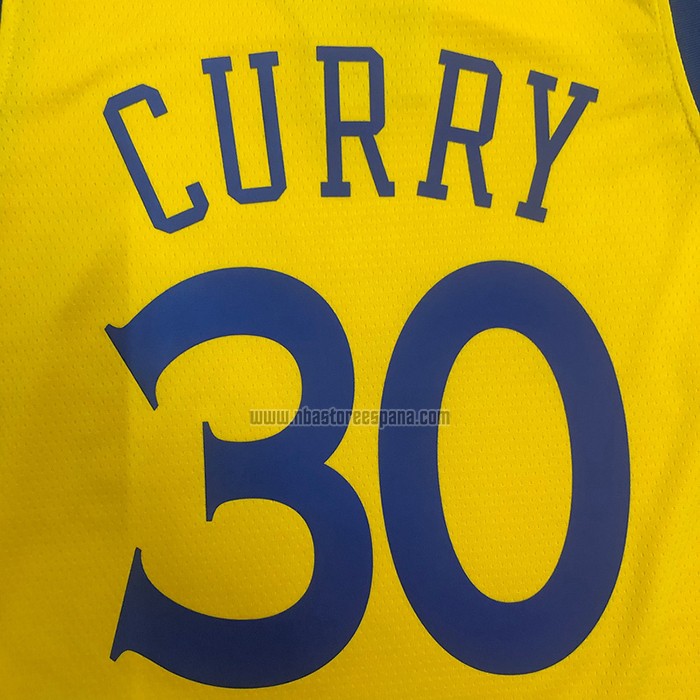 Camiseta Golden State Warriors Stephen Curry NO 30 Ciudad Amarillo